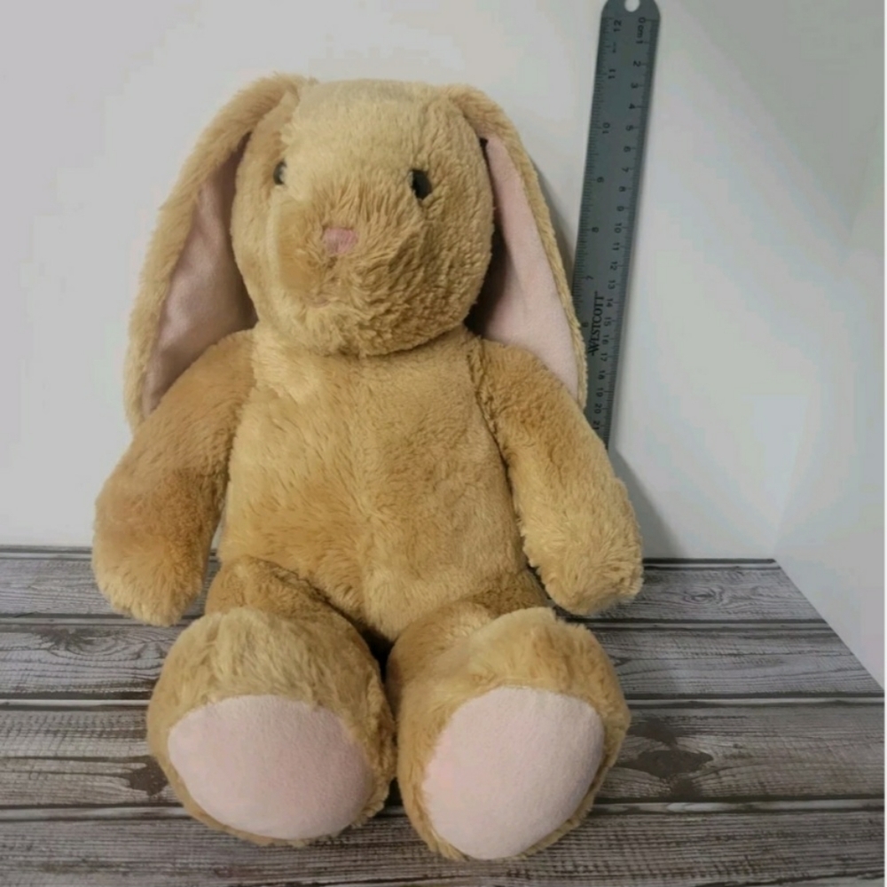 Build A Bear BAB Tan Brown Floppy Ear Bunny Rabbit Plush Stuffed Animal Toy EUC